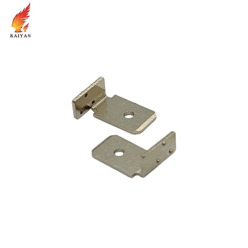 L Shaped Nickel Plated Brass Electrical Terminals Corrosion Resistance ...