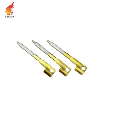 Stamped Formed L Shaped Brass Terminal Selective Tin Plating For ...